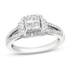 Thumbnail Image 1 of Diamond Ring 3/4 ct tw Princess/Round 14K White Gold