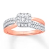 Thumbnail Image 0 of Diamond Engagement Ring 5/8 cttw Princess-cut 14K Two-Tone Gold