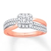 Thumbnail Image 1 of Diamond Engagement Ring 5/8 cttw Princess-cut 14K Two-Tone Gold