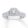 Thumbnail Image 1 of Diamond Bridal Set 5/8 ct tw Round-cut 14K White Gold