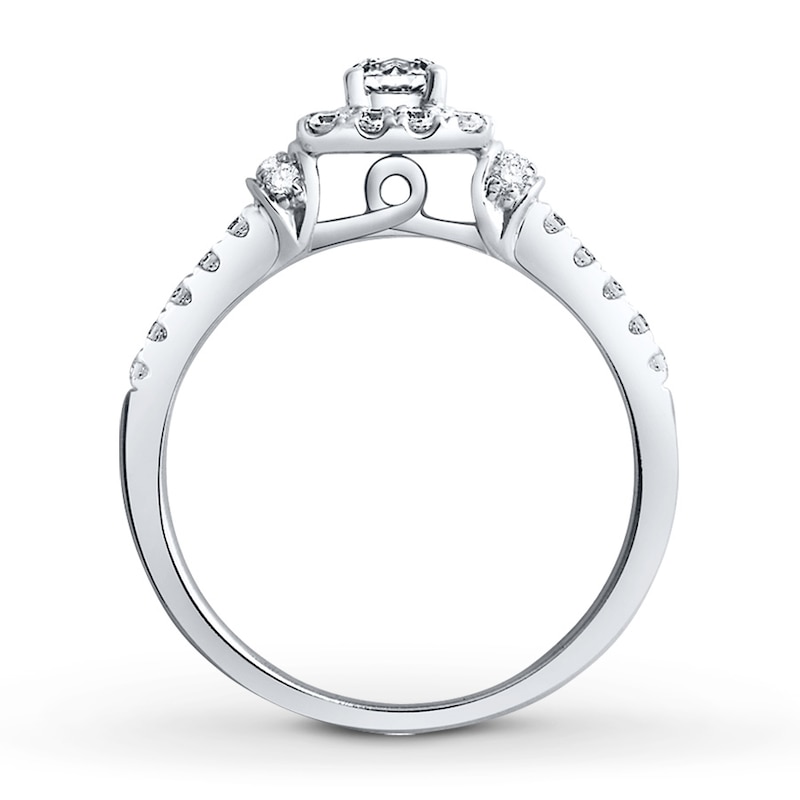 Main Image 2 of Diamond Bridal Set 5/8 ct tw Round-cut 14K White Gold