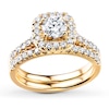 Thumbnail Image 0 of Diamond Bridal Set 1 carat tw Round-cut 14K Yellow Gold