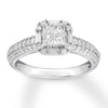 Thumbnail Image 0 of Diamond Engagement Ring 7/8 ct tw Princess-cut 14K White Gold