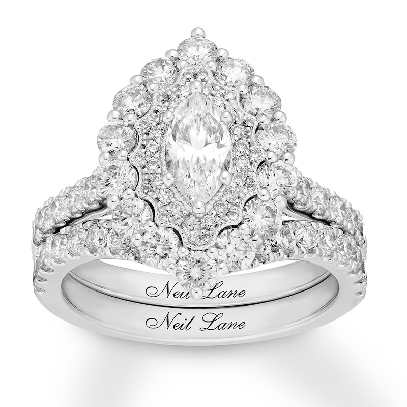 Neil Lane Bridal Set 2-1/3 ct tw Diamonds 14K White Gold