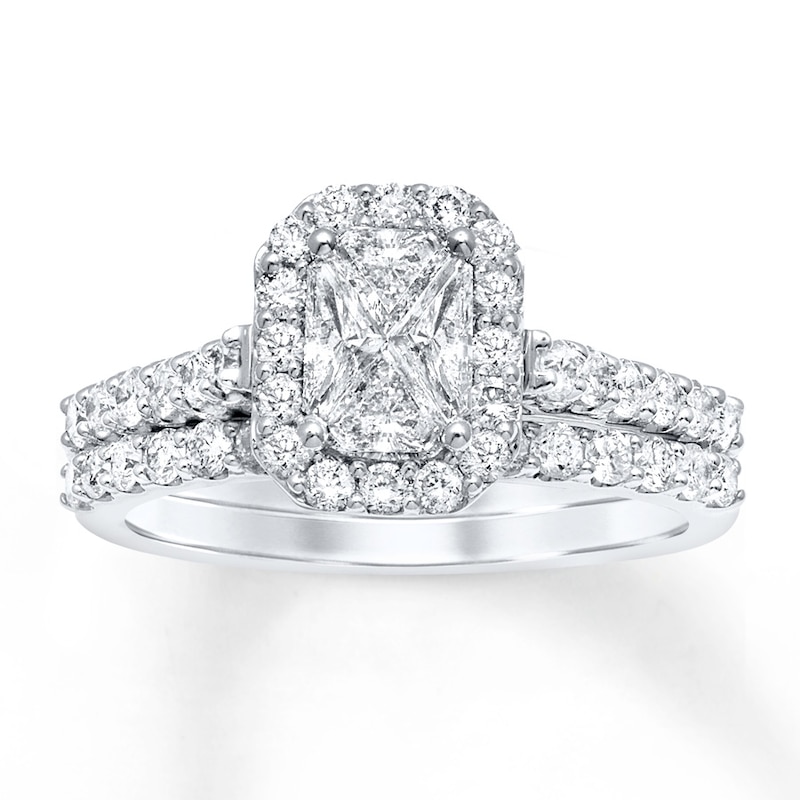 Diamond Bridal Set 1-1/2 ct tw 14K White Gold