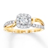 Thumbnail Image 0 of Diamond Engagement Ring 3/4 ct tw Round-cut 14K Two-Tone Gold