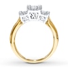 Thumbnail Image 1 of Diamond 3-Stone Ring 1 ct tw Princess-cut 14K Yellow Gold