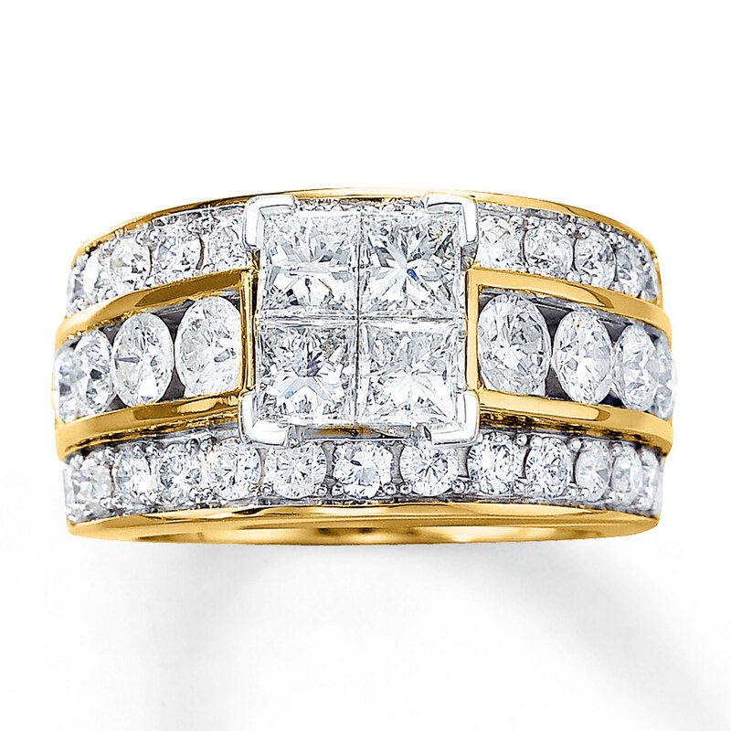 Main Image 1 of Diamond Engagement Ring 3-1/2 ct tw Diamonds 14K Yellow Gold