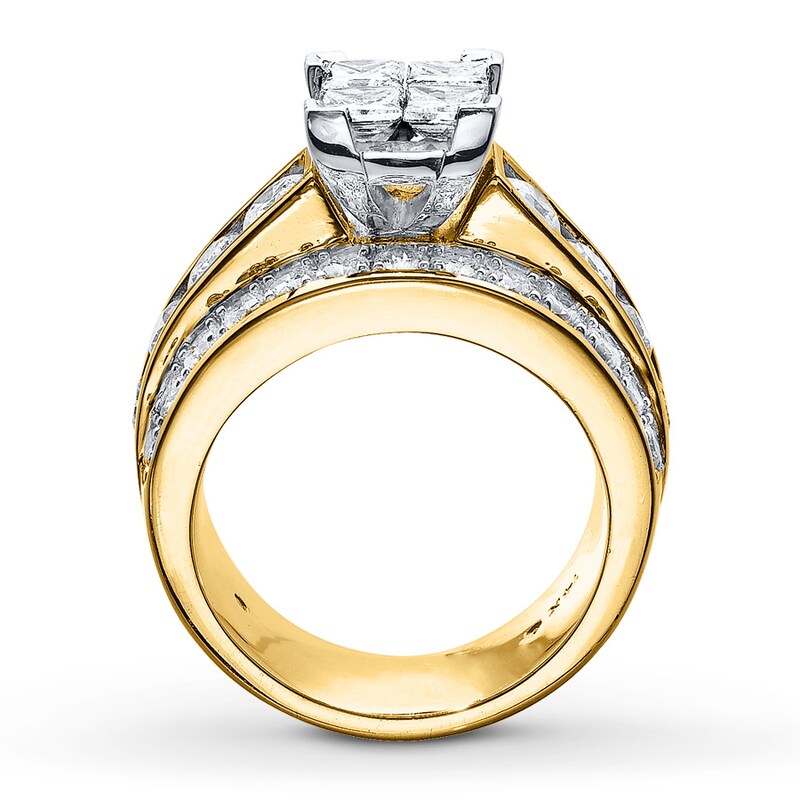 Main Image 2 of Diamond Engagement Ring 3-1/2 ct tw Diamonds 14K Yellow Gold