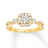 Thumbnail Image 1 of Diamond Engagement Ring 7/8 ct tw Round-cut 14K Yellow Gold
