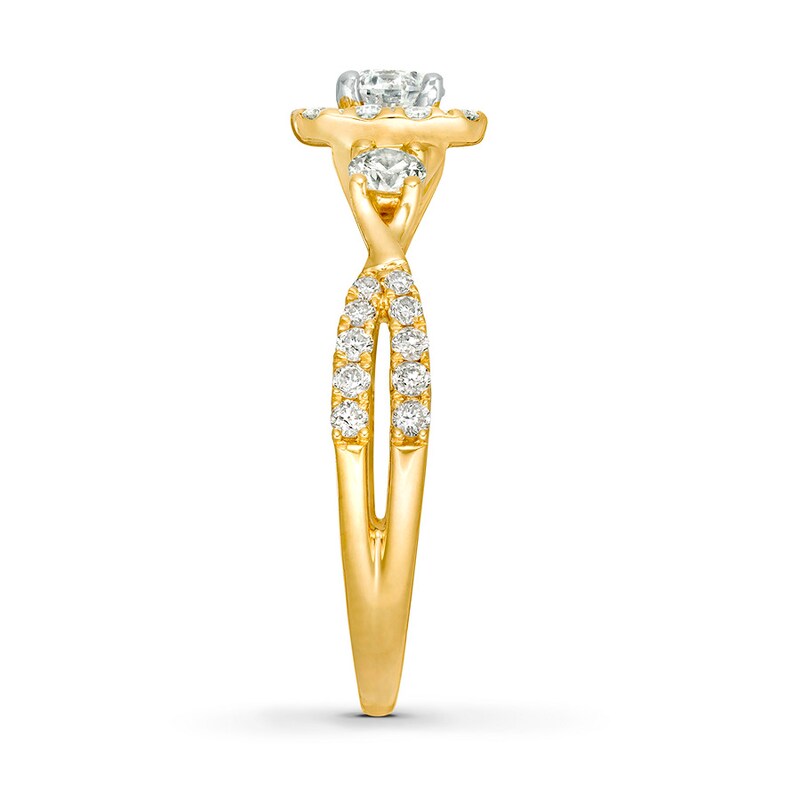 Main Image 3 of Diamond Engagement Ring 7/8 ct tw Round-cut 14K Yellow Gold