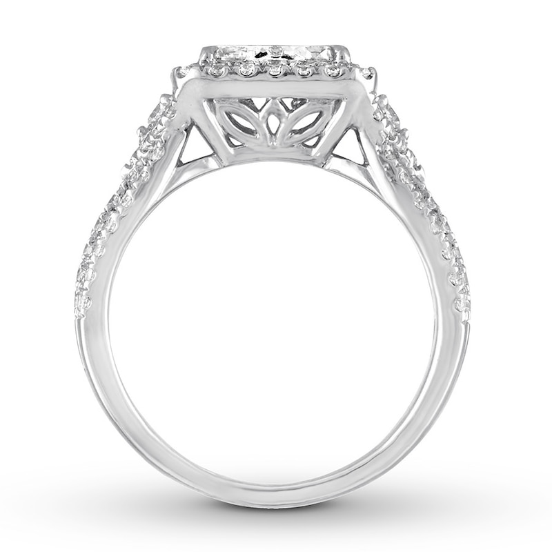 Diamond Engagement Ring 2 ct tw Round-cut 14K White Gold