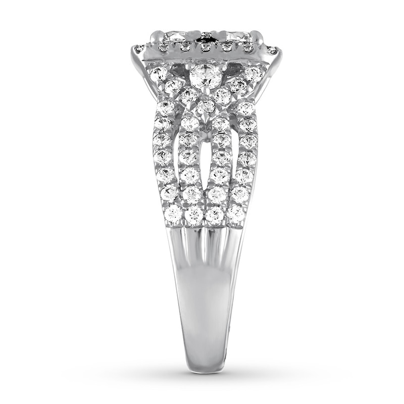 Diamond Engagement Ring 2 ct tw Round-cut 14K White Gold