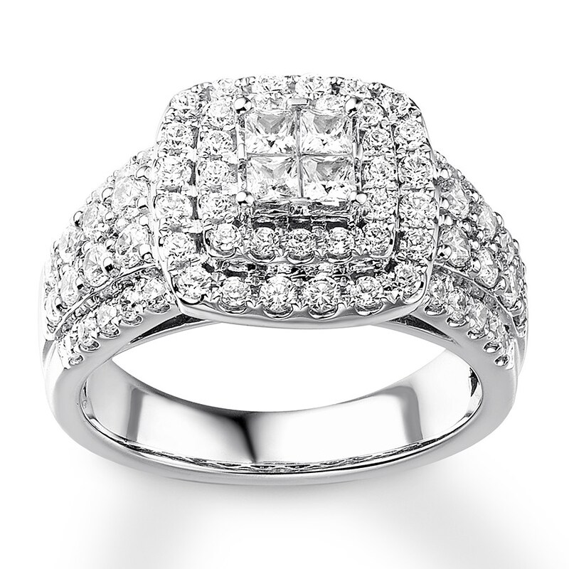 Main Image 1 of Diamond Engagement Ring 1-1/2 ct tw 14K White Gold