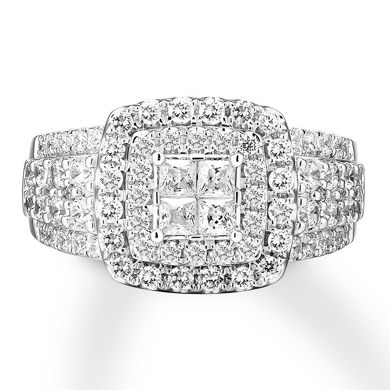 Main Image 4 of Diamond Engagement Ring 1-1/2 ct tw 14K White Gold