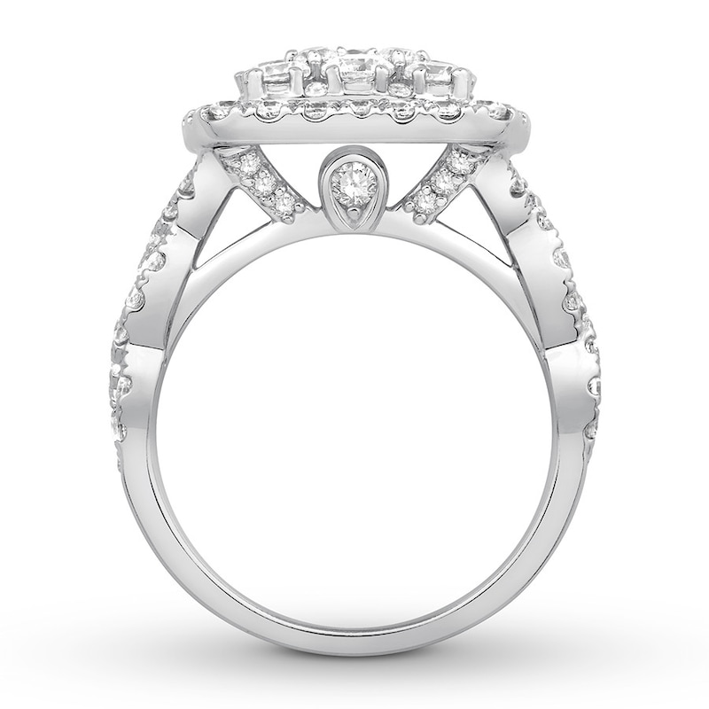 Diamond Engagement Ring 2-1/2 ct tw Round-cut 14K White Gold
