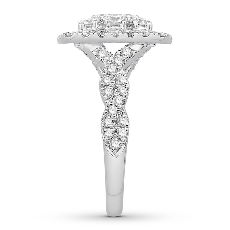 Diamond Engagement Ring 2-1/2 ct tw Round-cut 14K White Gold