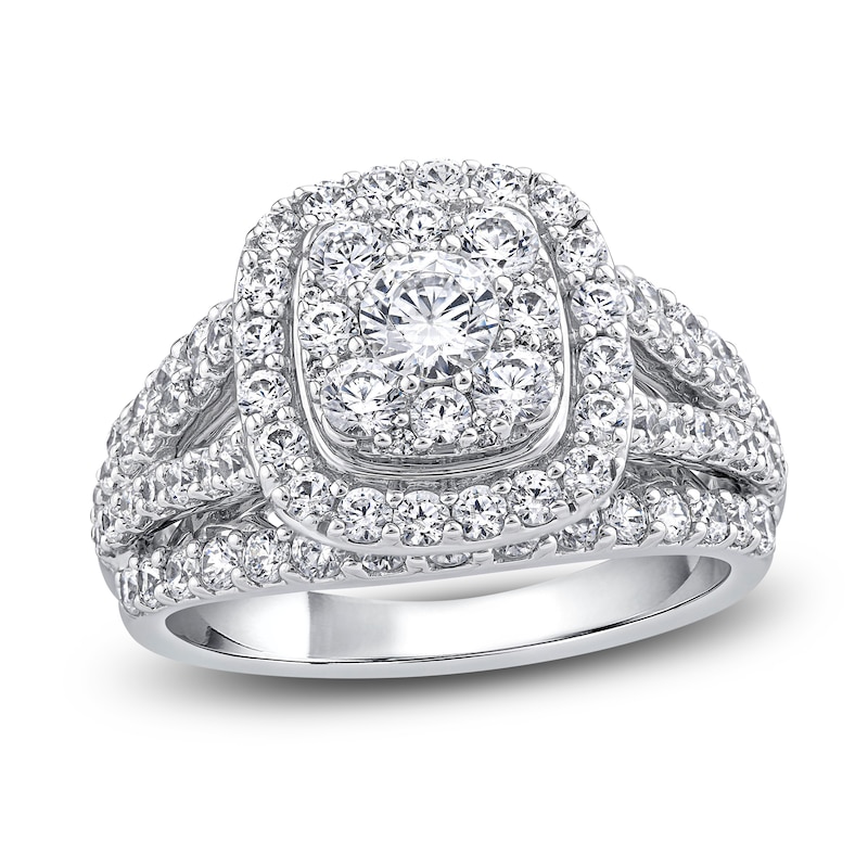 Main Image 1 of Diamond Engagement Ring 2 ct tw Round-cut 14K White Gold