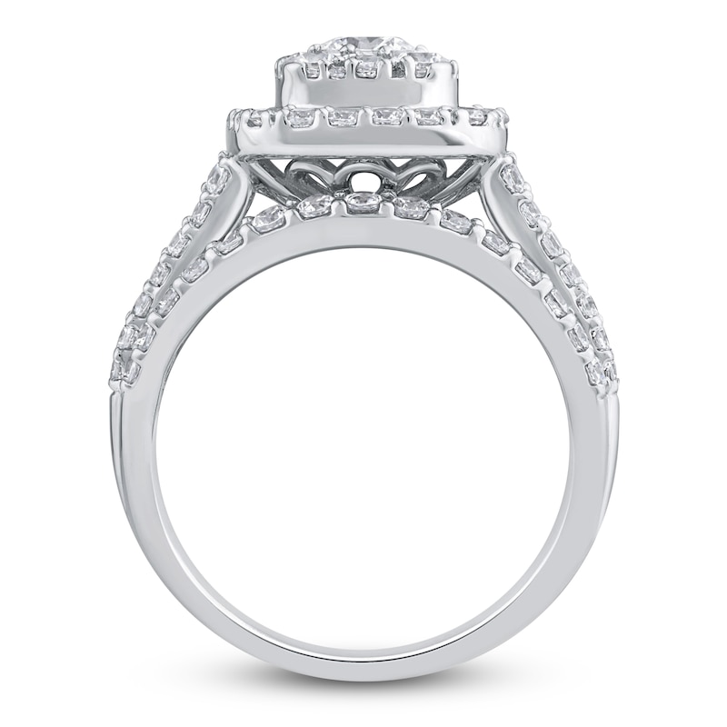 Main Image 2 of Diamond Engagement Ring 2 ct tw Round-cut 14K White Gold