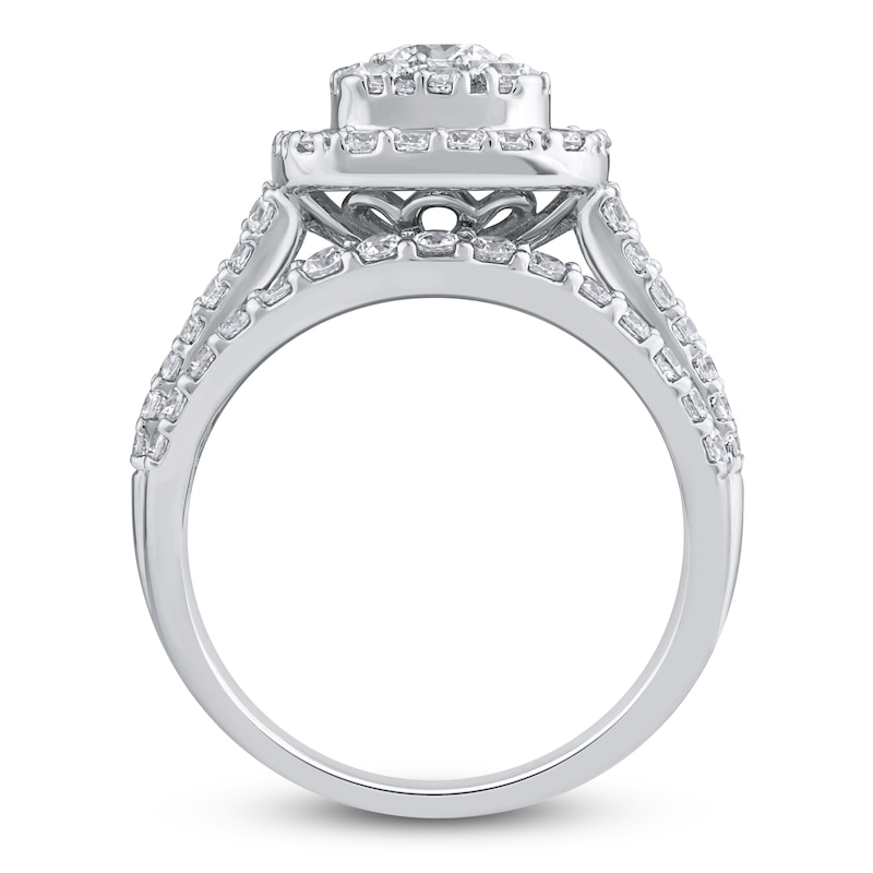 Diamond Engagement Ring 2 ct tw Round-cut 14K White Gold