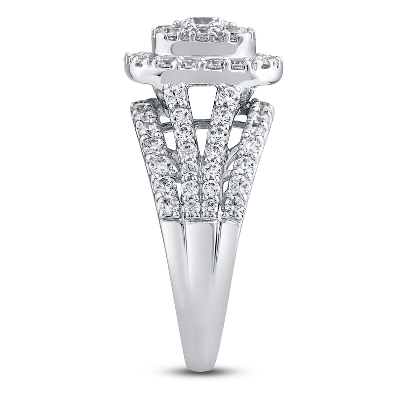 Main Image 3 of Diamond Engagement Ring 2 ct tw Round-cut 14K White Gold