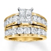 Thumbnail Image 0 of Diamond Bridal Set 3 ct tw Princess-cut/Round 14K Yellow Gold