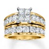 Thumbnail Image 0 of Diamond Bridal Set 3 ct tw Princess-cut/Round 14K Yellow Gold