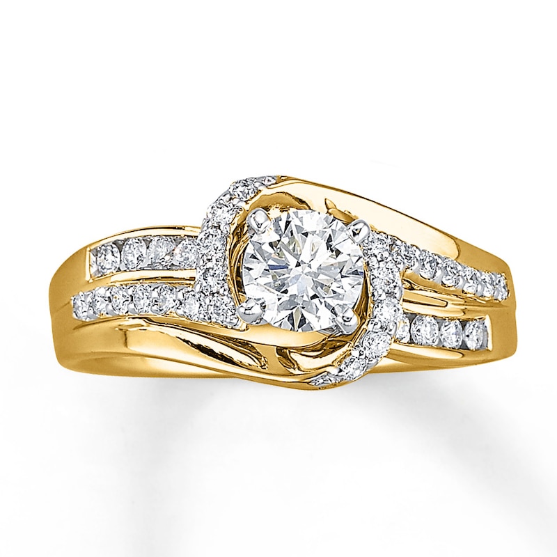 Diamond Engagement Ring 5/8 ct tw Round-cut 14K Yellow Gold
