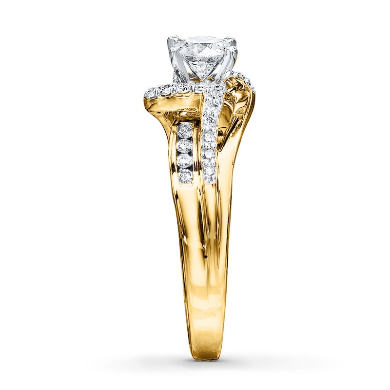 Diamond Engagement Ring 5/8 ct tw Round-cut 14K Yellow Gold