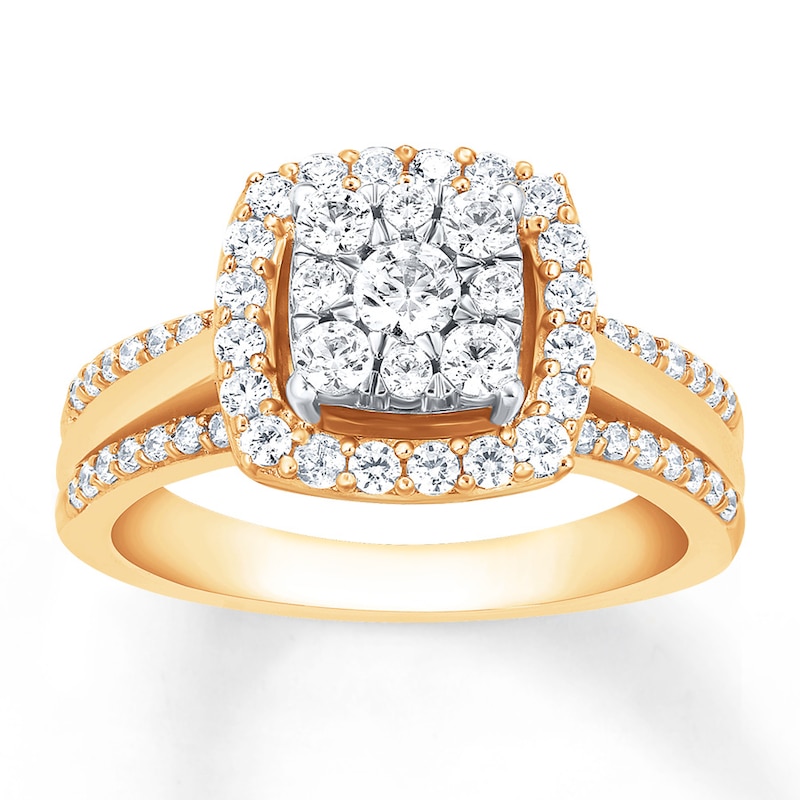 Diamond Engagement Ring 1 ct tw Round-cut 14K Yellow Gold