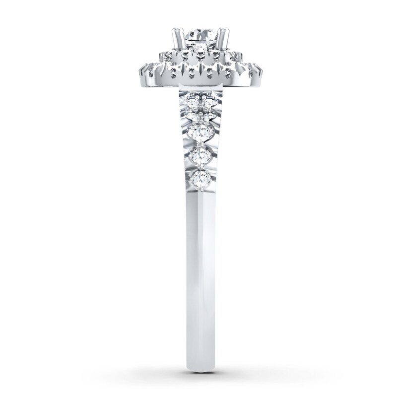 Main Image 3 of Diamond Engagement Ring 5/8 ct tw Round-cut 14K White Gold
