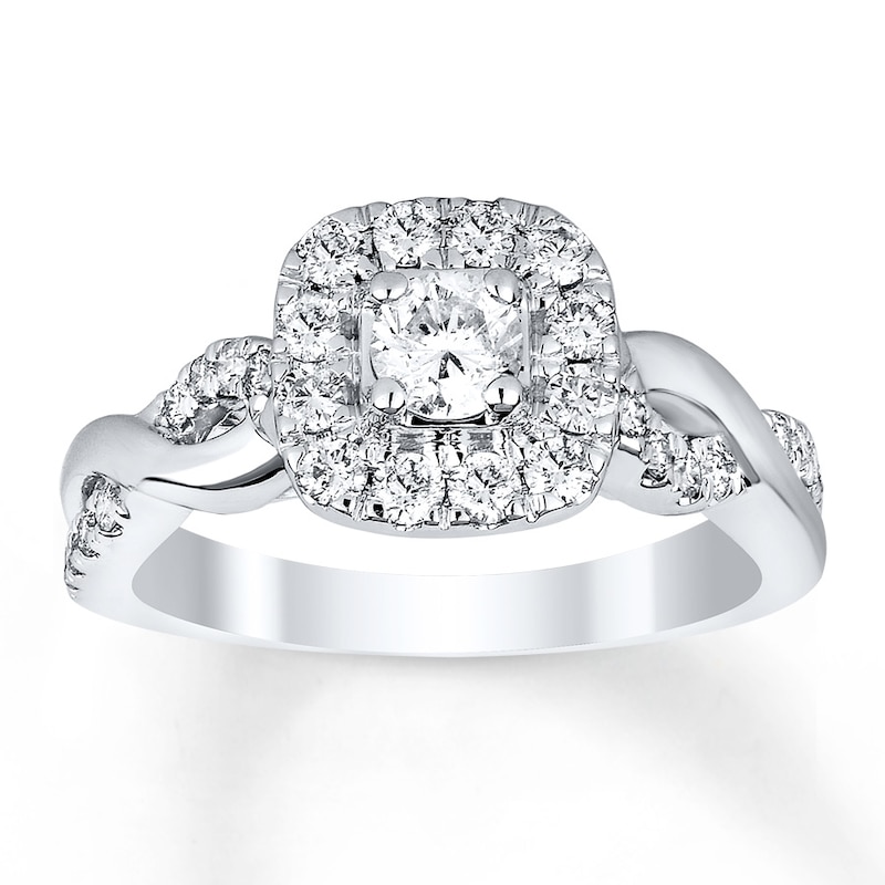 Main Image 1 of Diamond Engagement Ring 5/8 ct tw Round-cut 14K White Gold