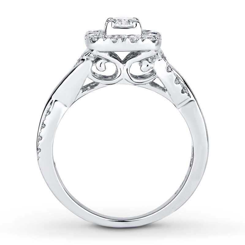 Main Image 2 of Diamond Engagement Ring 5/8 ct tw Round-cut 14K White Gold