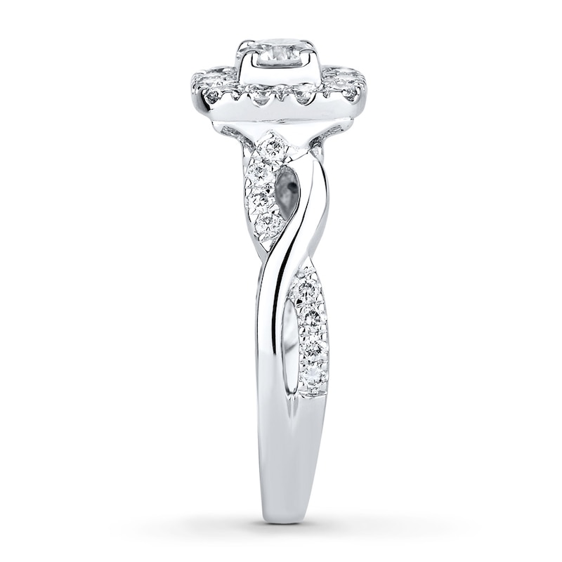 Main Image 3 of Diamond Engagement Ring 5/8 ct tw Round-cut 14K White Gold