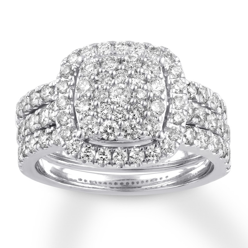 Diamond Bridal Set 1-3/8 ct tw Round-cut 14K White Gold