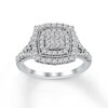 Thumbnail Image 1 of Diamond Engagement Ring 1-1/4 ct tw Princess-cut 14K White Gold