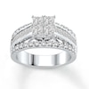 Thumbnail Image 1 of Diamond Engagement Ring 2-1/2 ct tw Princess-cut 14K White Gold