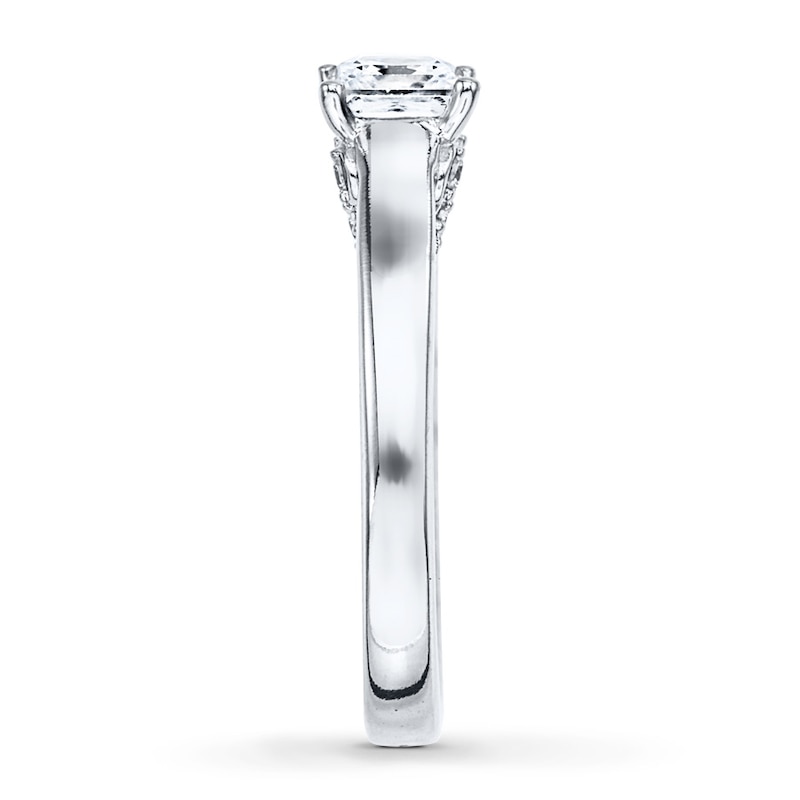 Main Image 3 of Diamond Engagement Ring 7/8 ct tw Princess-cut 14K White Gold