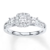Thumbnail Image 0 of Diamond Engagement Ring 1 ct tw Princess-cut 14K White Gold