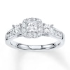 Thumbnail Image 1 of Diamond Engagement Ring 1 ct tw Princess-cut 14K White Gold