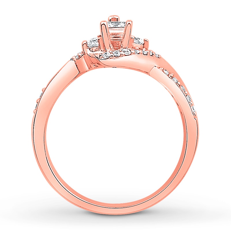 Diamond Engagement Ring 5/8 ct tw Pear-shaped 14K Rose Gold