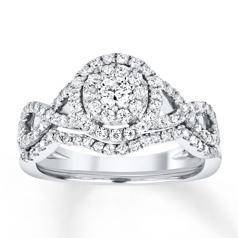 Diamond Bridal Set 7/8 carat tw Round-cut 14K White Gold | Jared