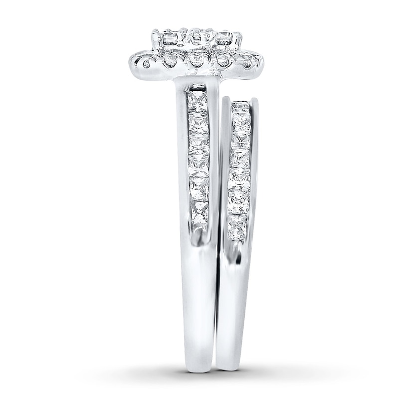 Main Image 3 of Diamond Bridal Set 1-5/8 ct tw Round-cut 14K White Gold
