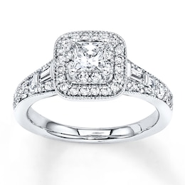 Diamond Engagement Ring 1 ct tw Princess-cut 14K White Gold