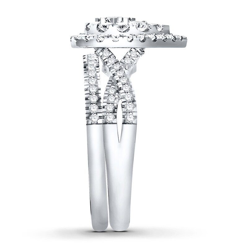 Diamond Bridal Set 1 carat tw Round-cut 14K White Gold