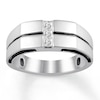 Thumbnail Image 1 of Men's Diamond Engagement Ring 1/3 ct tw Square-cut 14K White Gold