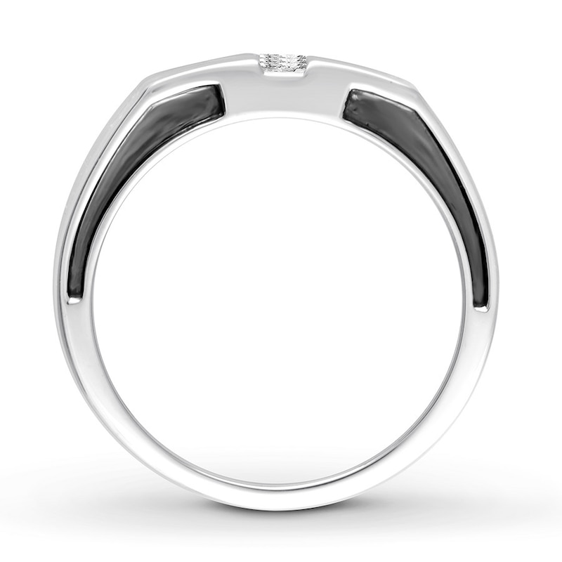 Main Image 2 of Men's Diamond Engagement Ring 1/3 ct tw Square-cut 14K White Gold