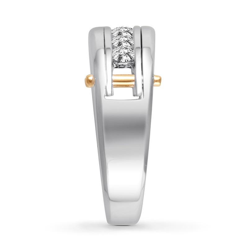 Main Image 3 of Men's Diamond Engagement Ring 7/8 ct tw 14K Two-Tone Gold