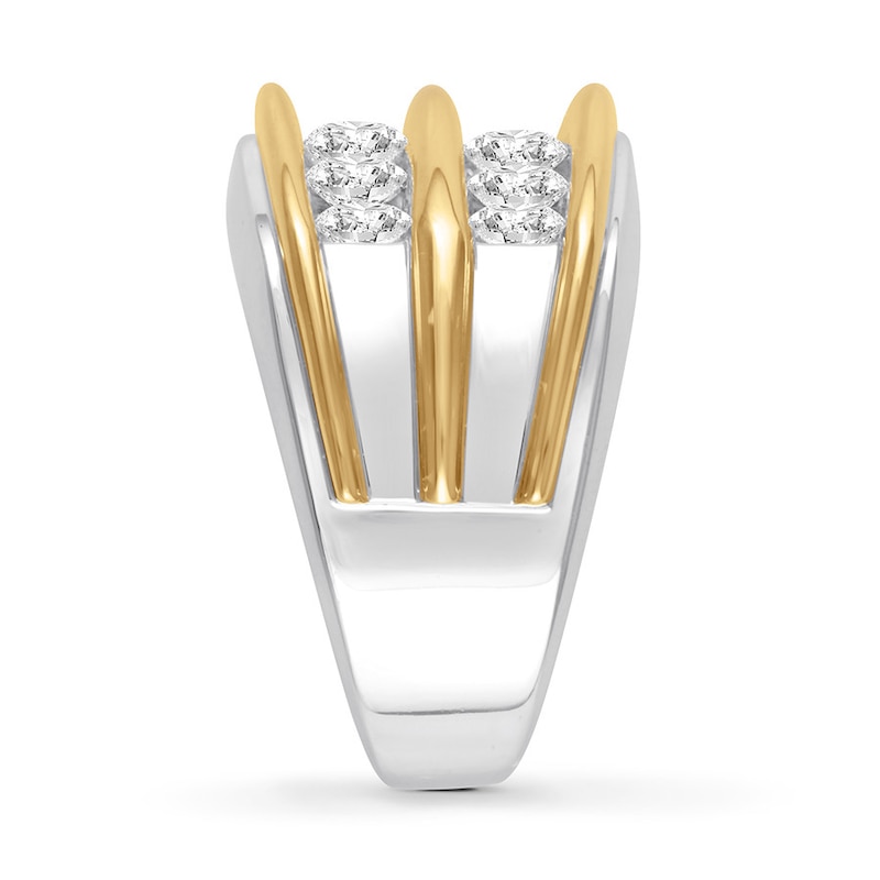 Main Image 3 of Men's Diamond Engagement Ring 2 ct tw 14K Two-Tone Gold
