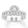Thumbnail Image 0 of Diamond Bridal Set 1-1/6 ct tw Round-cut 14K White Gold